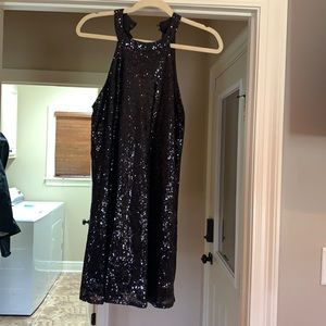 Black sequin cocktail/party dress